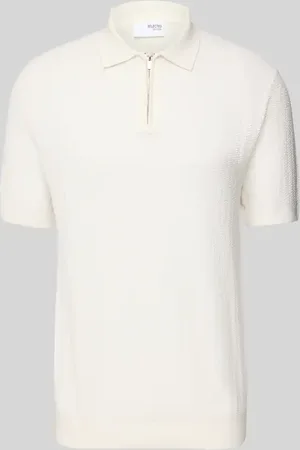SELECTED Poloshirt mit kurzem Reißverschluss in , Größe L