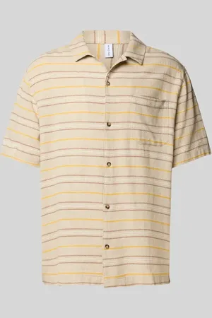 Mazine Regular Fit Freizeithemd aus Leinen-Mix mit Logo-Stitching in , Größe L