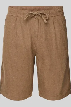Knowledge Cotton Apparal Loose Fit Leinenshorts mit Tunnelzug in , Größe L