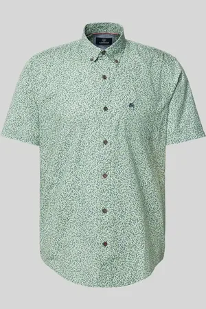 Lerros Regular Fit Freizeithemd mit Label-Stitching in , Größe L