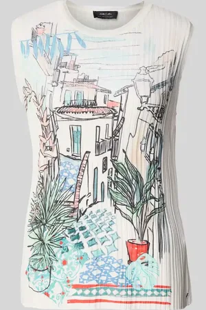 Marc Cain Tanktop mit geripptem Rundhalsausschnitt in , Größe 36