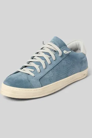 P448 Ledersneaker mit Label-Print Modell 