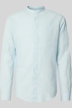 Only & Sons Slim Fit Leinenhemd mit Stehkragen Modell 