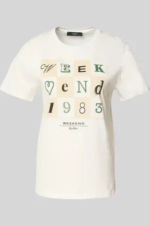 Max Mara T-Shirt mit Motiv- und Label-Print Modell 