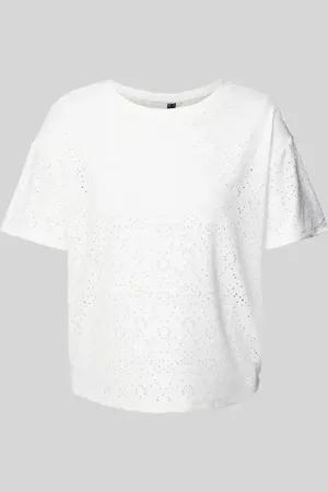 Pieces® Regular Fit T-Shirt mit Ausbrenner-Effekt Modell 