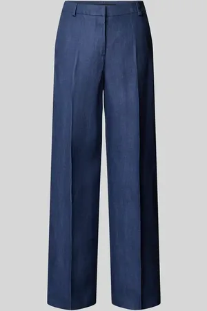 Max Mara Wide Leg Leinenhose mit Bügelfalten Modell 