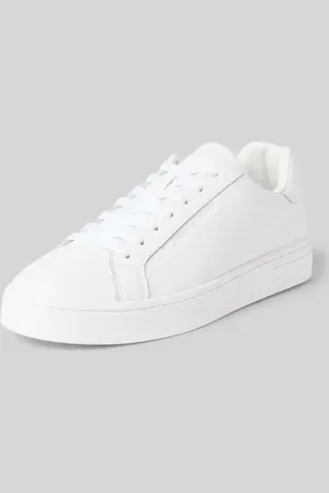 Armani Exchange Ledersneaker mit Label-Prägung Modell 