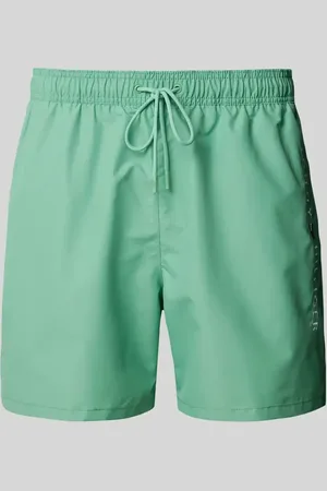 Tommy Hilfiger Regular Fit Badeshorts mit Label Stitching in , Größe L