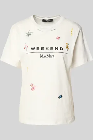 Max Mara T-Shirt mit Label-Stitching Modell 