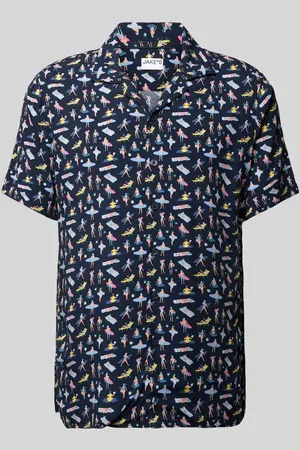 Jake*s Slim Fit Freizeithemd mit kurzem Arm in , Größe L