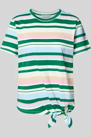 TOM TAILOR Regular Fit T-Shirt mit Knoten-Detail in , Größe M
