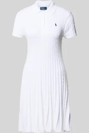 Ralph Lauren Knielanges Kleid mit Zopfmuster in , Größe L
