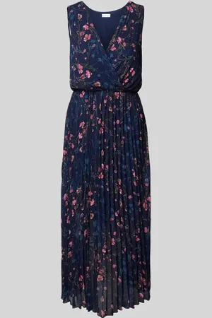 Apricot Midikleid mit Plisseefalten in , Größe L