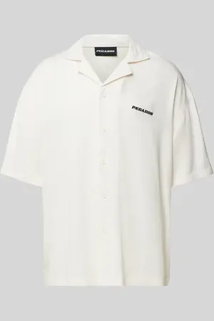 Pegador Oversized Freizeithemd aus Viskose mit Label-Stitching in , Größe L
