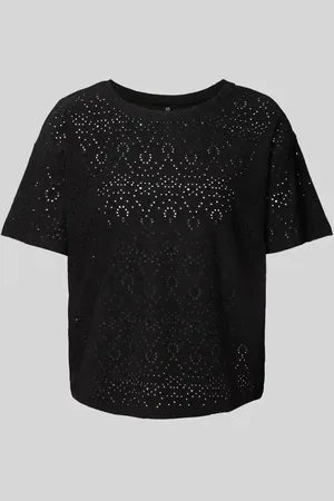 Pieces® Regular Fit T-Shirt mit Ausbrenner-Effekt Modell 