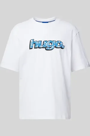 Hugo Blue T-Shirt mit Label-Print Modell 