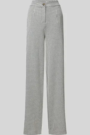 Ichi Wide Leg Stoffhose mit Knopfverschluss Modell 