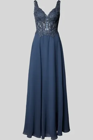 Luxuar Abendkleid mit Spitzenbesatz in , Größe 32