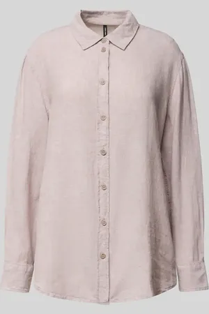 VERO MODA Boxy Fit Leinenbluse mit Passe Modell 