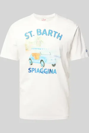 MC2 SAINT BARTH T-Shirt mit Motiv- und Statement-Print in , Größe L