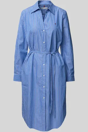Tommy Hilfiger Oversized Hemdblusenkleid mit Bindegürtel in , Größe 36