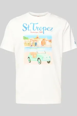 MC2 SAINT BARTH T-Shirt mit Motiv- und Statement-Print in , Größe L