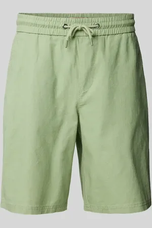 Blend Regular Fit Sweatshorts aus Leinen-Mix Modell 