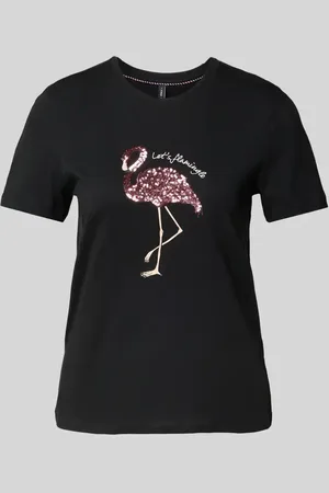 ONLY Regular Fit T-Shirt mit Paillettenbesatz Modell 
