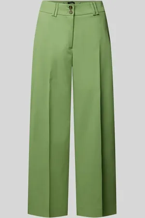 More & More Wide Leg Stoffhose mit verkürztem Schnitt in , Größe 34