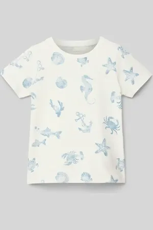 NAME IT T-Shirt mit geripptem Rundhalsausschnitt Modell 