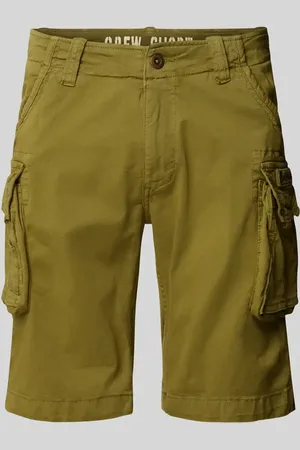 Alpha Industries Regular Fit Cargoshorts mit Label-Stitching Modell 