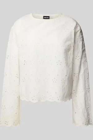 Pieces® Loose Fit Blusenshirt aus reiner Baumwolle Modell 