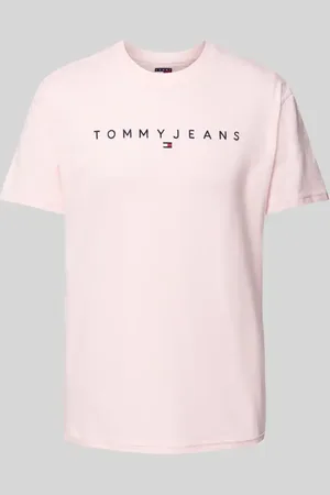 Tommy Hilfiger Regular Fit T-Shirt aus reiner Baumwolle mit Label Stitching in , Größe L