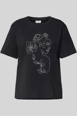 VILA T-Shirt mit Motiv-Stitching Modell 