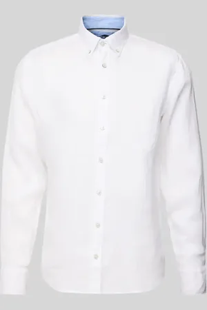 Fynch-Hatton Regular Fit Leinenhemd mit Button-Down-Kragen in , Größe 3XL