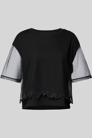 Armani Exchange T-Shirt mit geripptem Rundhalsausschnitt in , Größe L