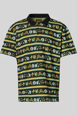 Santa Cruz Poloshirt mit kurzer Knopfleiste und Label-Detail in , Größe L