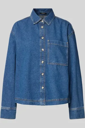 Opus Regular Fit Jeansbluse mit Brusttasche Modell 