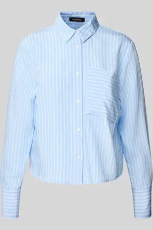More & More Regular Fit Bluse aus Viskose-Mix mit Brusttasche in , Größe 34