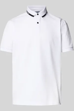 Christian Berg Poloshirt mit kurzer Knopfleiste und Logo-Print in , Größe 3XL