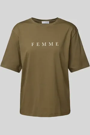 SELECTED Oversized T-Shirt mit Label-Print Modell 