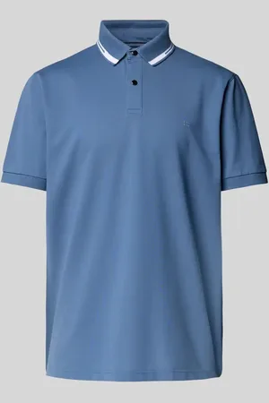 Christian Berg Poloshirt mit kurzer Knopfleiste und Logo-Print in , Größe 3XL