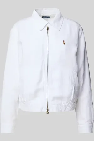 Ralph Lauren Leinenwindbreaker mit Logo-Stitching in , Größe L