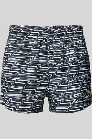 PUMA Slim Fit Badeshorts mit Logo-Print in , Größe L