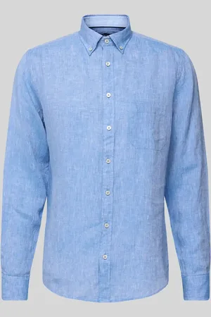 Fynch-Hatton Regular Fit Leinenhemd mit Button-Down-Kragen in , Größe 3XL