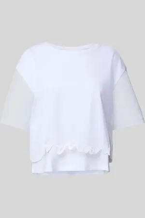 Armani Exchange T-Shirt mit geripptem Rundhalsausschnitt in , Größe M