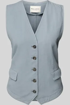 Marc O’ Polo Regular Fit Leinenweste aus Baumwoll-Leinen-Mix in , Größe 34