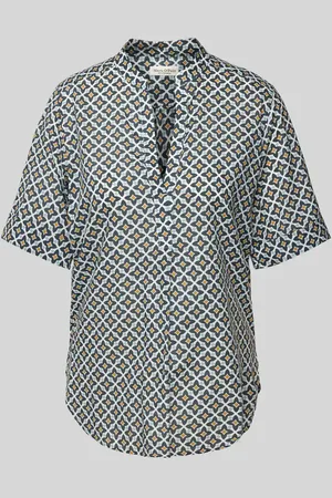 Marc O’ Polo Regular Fit Kurzarmbluse mit Allover-Muster in , Größe 36