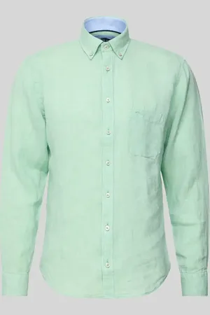 Fynch-Hatton Regular Fit Leinenhemd mit Button-Down-Kragen in , Größe 3XL
