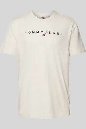 Tommy Hilfiger Regular Fit T-Shirt aus reiner Baumwolle mit Label Stitching in , Größe L